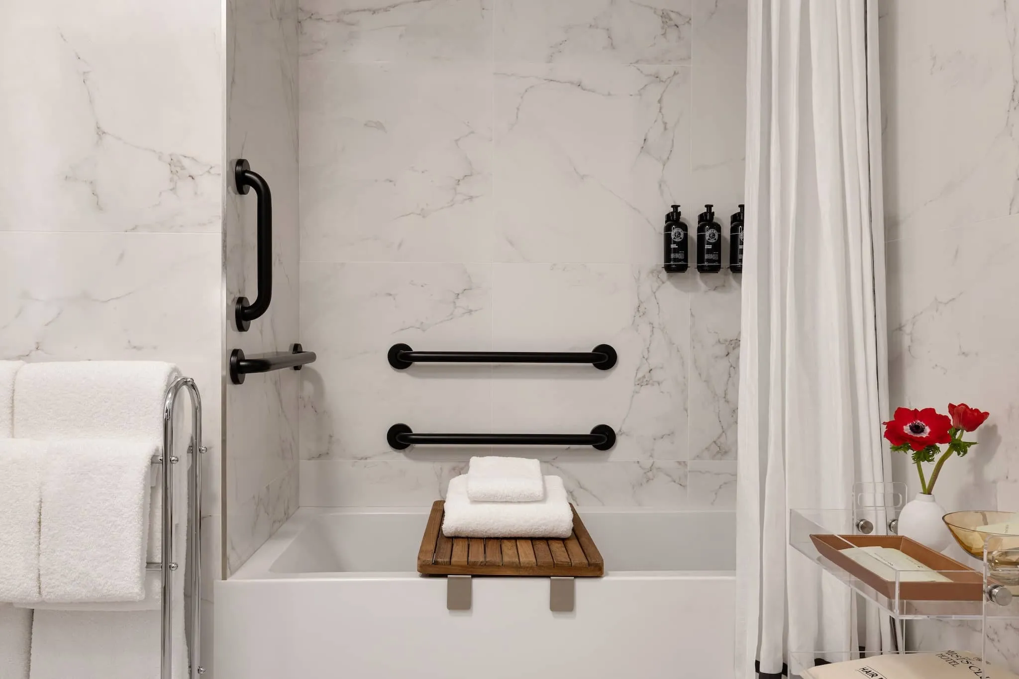 The Alchemy Suite at The Chemists' Club Hotel has a private bathroom