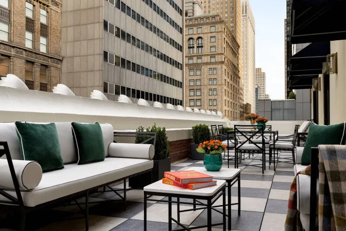 The Chemists' Club Hotel Penthouse offers outdoor seating with inspiring city views in the heart of Midtown Manhattan