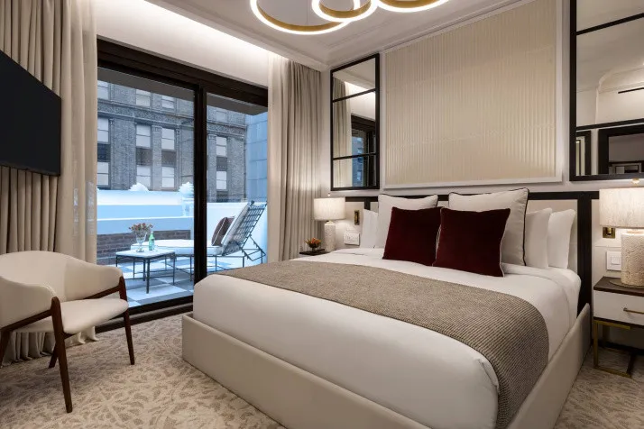 The Penthouse at The Chemists' Club Hotel provides workspace amenities and city views for business travelers in Manhattan